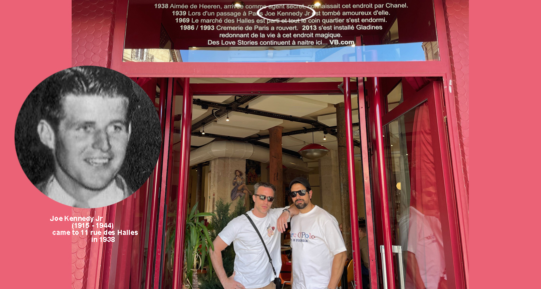 historic insriptions above the restaurant Gladines with Yann Villetorte and David Aaron Benali